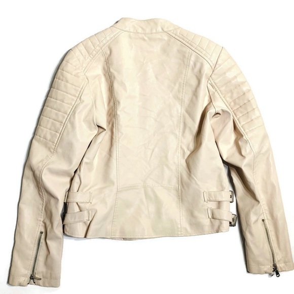 Forever 21 S light cream pink moto jacket - Picture 4 of 9